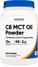 Óleo MCT em Pó Nutricost C8 95% - 1kg