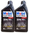 Óleo Mobil 20w50 Mineral Super Moto 4 Tempos 2 Litros