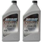 Óleo Motores de Popa 4T Quicksilver 25W40 1 Litro Kit C/2
