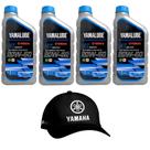Óleo Náutico Yamalube 20w50 4T 1 Litro Kit C/4 + Boné Yamaha