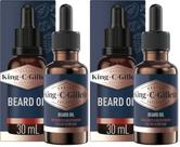 Óleo para Barba King C. Gillette Argan e Jojoba Kit com 2 unidades de 30 ml