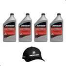 Óleo Quicksilver TCW3 Original 1 Litro Kit com 4 Boné Mercury