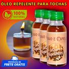 Óleo repelente 3x120ml + lamparina de vidro aromática 100ml
