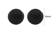 Olho amigurumi preto 10mm - 10 pares com trava
