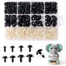 Olhos de segurança XKDOUS 6-18 mm, 130 peças para artesanato DIY