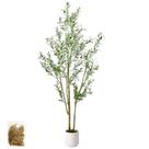 Oliveira artificial MCTYBB 180 cm de altura com plantador branco