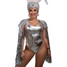 Ombreira De Carnaval Par Franjas Metalizada Festa Fantasia