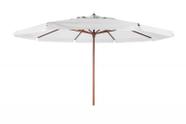 Ombrellone Estrutura Madeira 4,00M Branco Bel Lazer