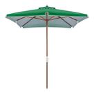 Ombrellone Quadrado Rubi Verde Haste em Madeira 2,05 mts - 69529