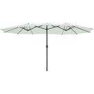 Ombrellone Retangular Oversize em Alumínio 4,60m x 2,70m Branco Bel