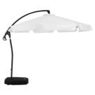 Ombrellone Suspenso Giratório 360 Búzios 3m Branco Com base Bel