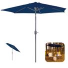 Ombrelone Alumínio Com Manivela Guarda Sol 2,4m Sombreiro Piscina Jardim - 009223 Mor