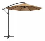 Ombrelone Articulado Guarda Sol De Praia Jardim Lateral 3 Metros Bege RM Decor