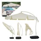 Ombrelone Bel Buzios Guarda Sol Suspenso Bege 3mts Gira 360