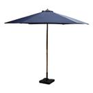 Ombrelone central azul 3,0 m importway madeira impermeável