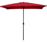 Ombrelone Central De Aco Retangular Vermelho 260x200 Cm