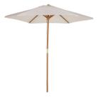 Ombrelone Central De Madeira Com Cobertura Branca 240x250 Cm