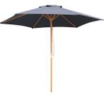 Ombrelone Central De Madeira Com Cobertura Preta 250x250 Cm