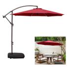 Ombrelone Com Base 55L Lateral Suspenso Para Piscina Jardim Mali - AMZ