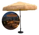 Ombrelone Guarda Sol Central 2,70m Jardim Palha Uv Com Base