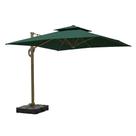 Ombrelone Guarda Sol Premium Aluminio Verde 3x3m C/ Base de 120L