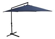 Ombrelone Guarda Sol Suspenso 3,0m Com Manivela Base Lateral
