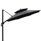 Ombrelone Lateral Belize Rivatti 300 cm em Aluminio com Base Cruz Capa Poliéster Grafite Ombrelone Lateral Belize Rivatti 300 cm em Aluminio com Base Cruz Capa Poliéster Grafite