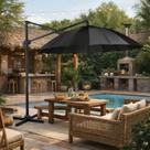 Ombrelone Lateral para Jardim 270x272cm Maui