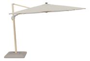 Ombrelone Lateral Quadrado Aluminio Branco Com Led E Base