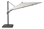 Ombrelone Lateral Retangular Aluminio Bege Com Led E Base