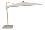 Ombrelone Lateral Retangular Aluminio Branco Com Led E Base