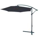 Ombrelone Lateral Suspenso 3M Jardim Piscina Alumínio com Base Manivela Proteção UV Azul -Importway