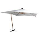 Ombrelone Lateral Suspenso Estrutura Madeira 3m Gigante Manivela Jardim Importway Iwoblm-300