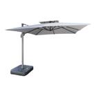 Ombrelone Lateral Trancoso Fratini 300 cm Aluminio Cinza Capa Poliéster Base Lateral Plus HDPE