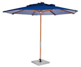 Ombrelone Leblon Azul Marinho em Madeira 2,40 MT (LARG) Base 65x65 cm Central com Tecido Bagun - 44317
