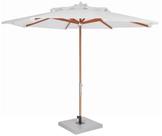 Ombrelone Leblon Branco em Madeira 2,00 MT (LARG) Base 65x65 cm Central com Tecido Bagun - 44308