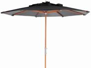 Ombrelone Leblon Preto em Madeira Central 2,40 MT (LARG) com Tecido Bagun - 43762