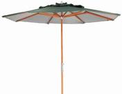 Ombrelone Leblon Verde Militar em Madeira Central 2,40 MT (LARG) com Tecido Bagun - 43763