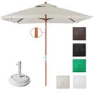 Ombrelone Madeira Quadrado 2x2m Sardenha Sombreiro Bagum Com Base 22kg Concreto - Belfix Ombrelone Madeira Quadrado 2x2m Sardenha Sombreiro Bagum Com Base 22kg Concreto - Belfix