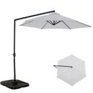 Ombrelone Suspenso 3 Metros Aço Poliéster Jardim Veneza Branco Com Base Plástica 50L - Belfix