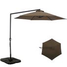 Ombrelone Suspenso 3 Metros Aço Poliéster Jardim Veneza Marrom Com Base Plástica 50L - Belfix Ombrelone Suspenso 3 Metros Aço Poliéster Jardim Veneza Marrom Com Base Plástica 50L - Belfix