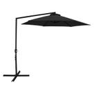 Ombrelone Suspenso 3 Metros Aço Poliéster Jardim Veneza Preto - 832007 Belfix