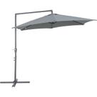 Ombrelone Suspenso Bel Veneza 3 Metros Cinza Guarda Sol com Base de Apoio p/ Piscina, Varanda, Jardim