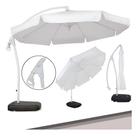 Ombrelone Suspenso Buzios Branco 3m + Base P/ Jardim Piscina