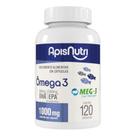 Ômega 3 1000mg Apisnutri 120 Cápsulas Óleo de Peixe EPA DHA