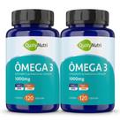 Ômega 3 1000mg EPA DHA QualyNutri Kit 2 Frascos 240 Cápsulas Saúde do Coração Ômega 3 1000mg EPA DHA QualyNutri Kit 2 Frascos 240 Cápsulas Saúde do Coração