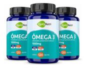 Ômega 3 1000mg QualyNutri Kit 3 Frascos 360 Cáps Epa 540mg Dha 360mg Saúde do coração Ômega 3 1000mg QualyNutri Kit 3 Frascos 360 Cáps Epa 540mg Dha 360mg Saúde do coração