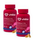Ômega 3 1000mg TG - Importado e Rico EPA DHA Com Selo IFOS e Vitamina E de 120 cápsulas Vhita 2 unidades