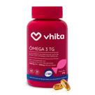 Ômega 3 1000mg TG - Importado e Rico EPA DHA Com Selo IFOS e Vitamina E de 60 cápsulas Vhita