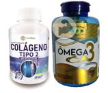 Ômega 3 120 Cápsulas 1000mg Colágeno Tipo 2 120 Cápsulas 40mg